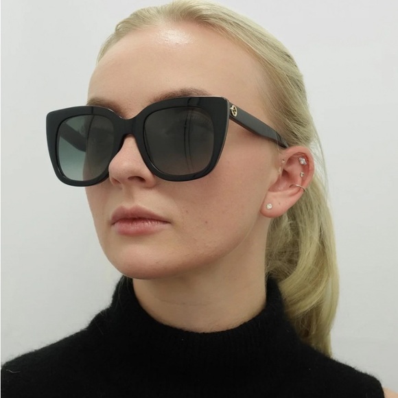 New Gucci Women's GG0163SN 001 51mm Sunglasses - Picture 4 of 12